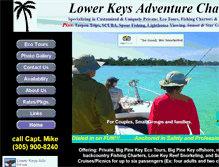 Tablet Screenshot of lowerkeysadventurecharters.com